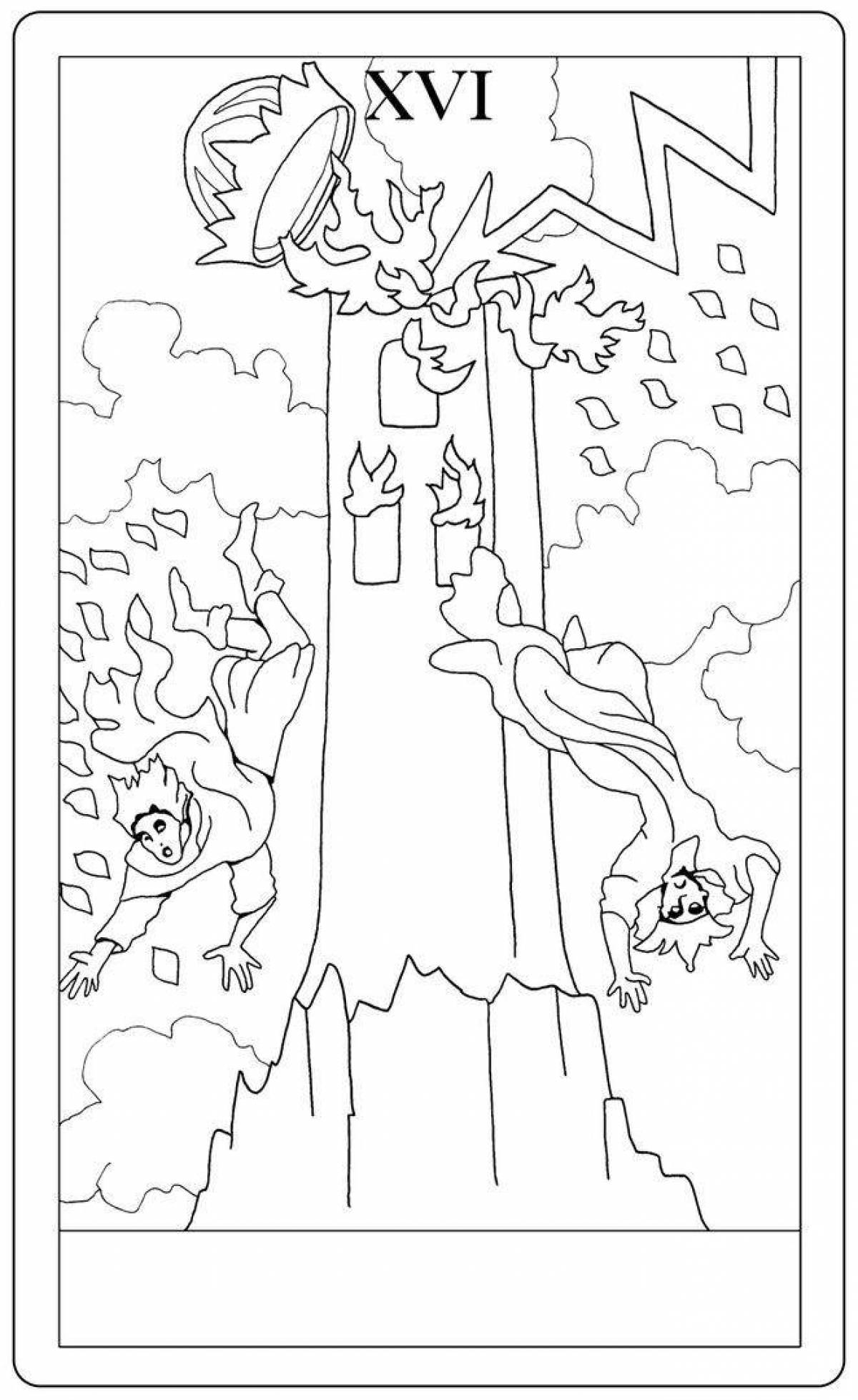 Delightful tarot coloring pages