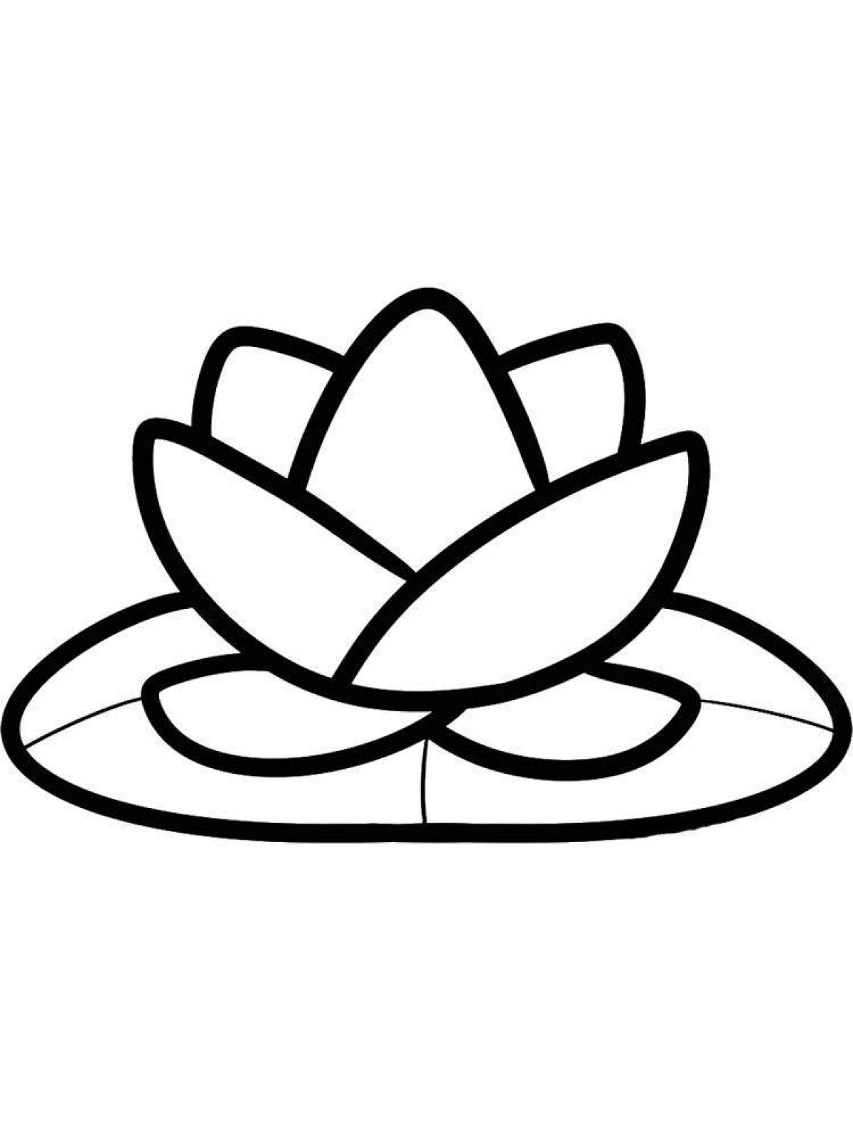 Lucky lotus coloring page