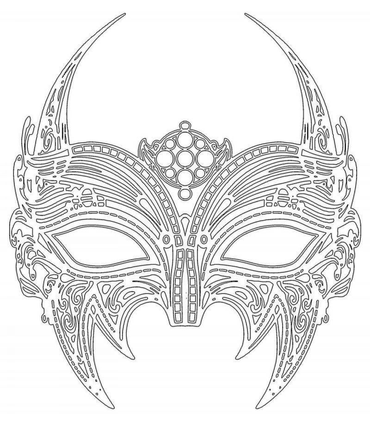 Adorable carnival mask coloring book