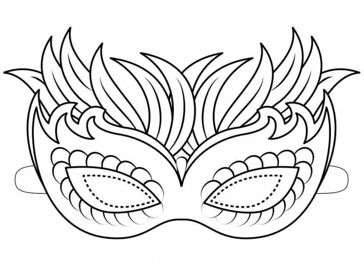 Coloring mystical carnival mask