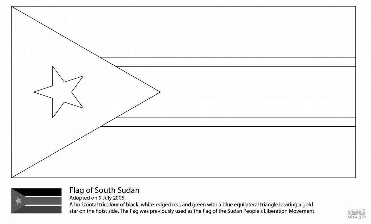 Coloring page joyful country flags