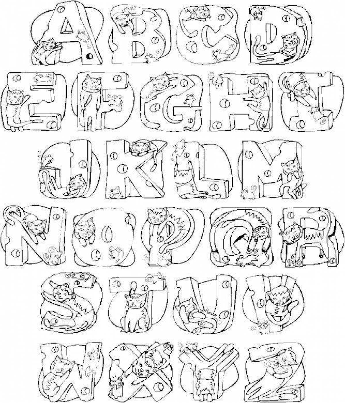 Coloring joyful alphabet lore