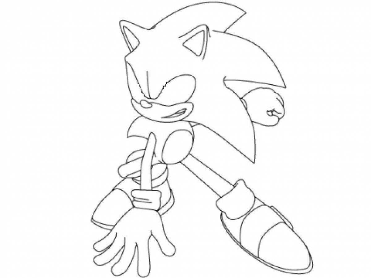 Colorful coloring black sonic