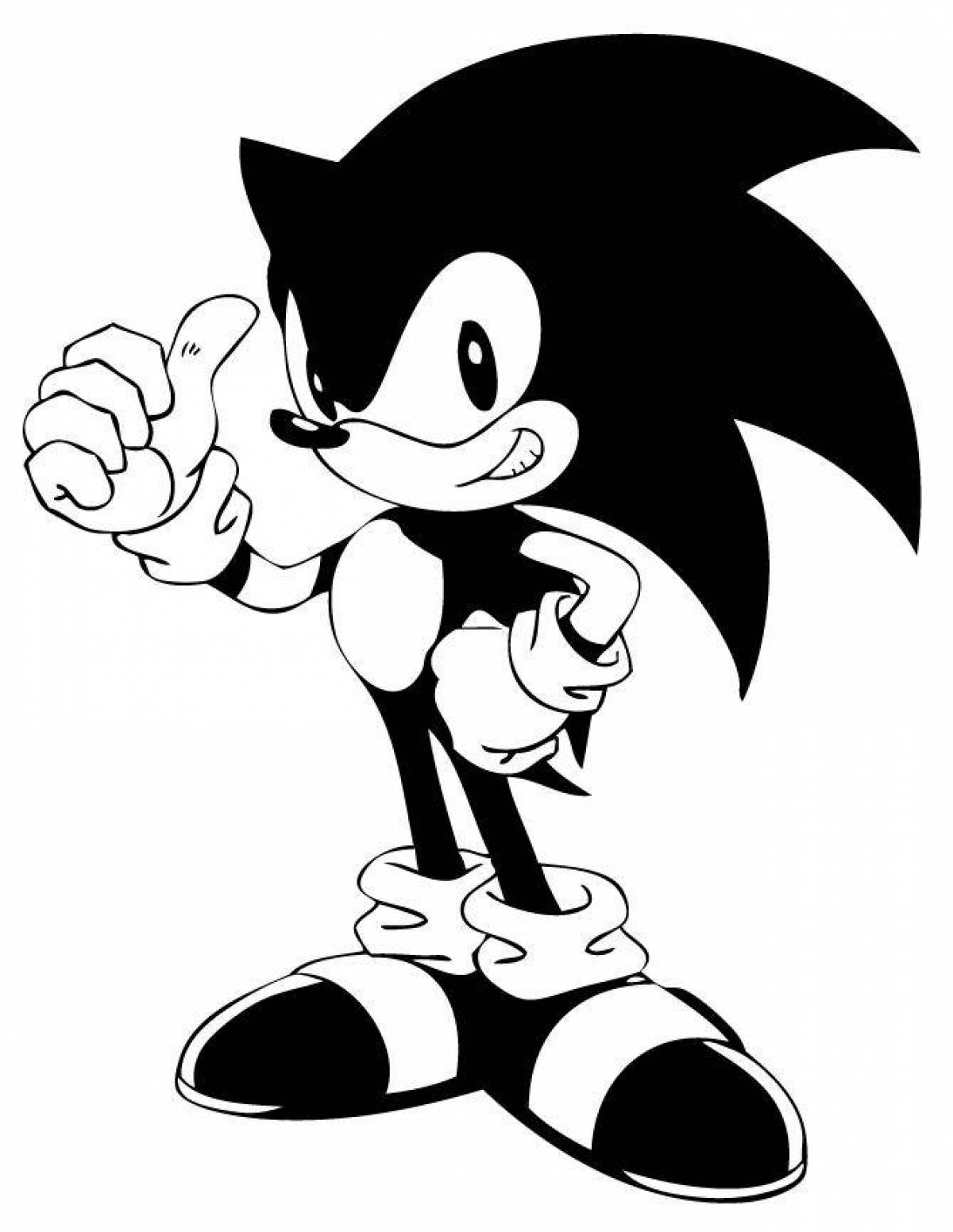 Majestic coloring page black sonic