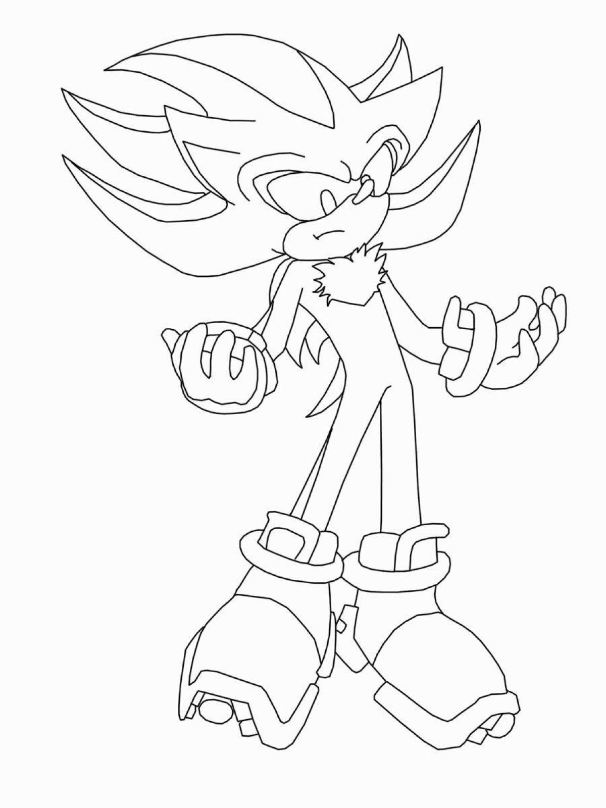 Charming coloring black sonic