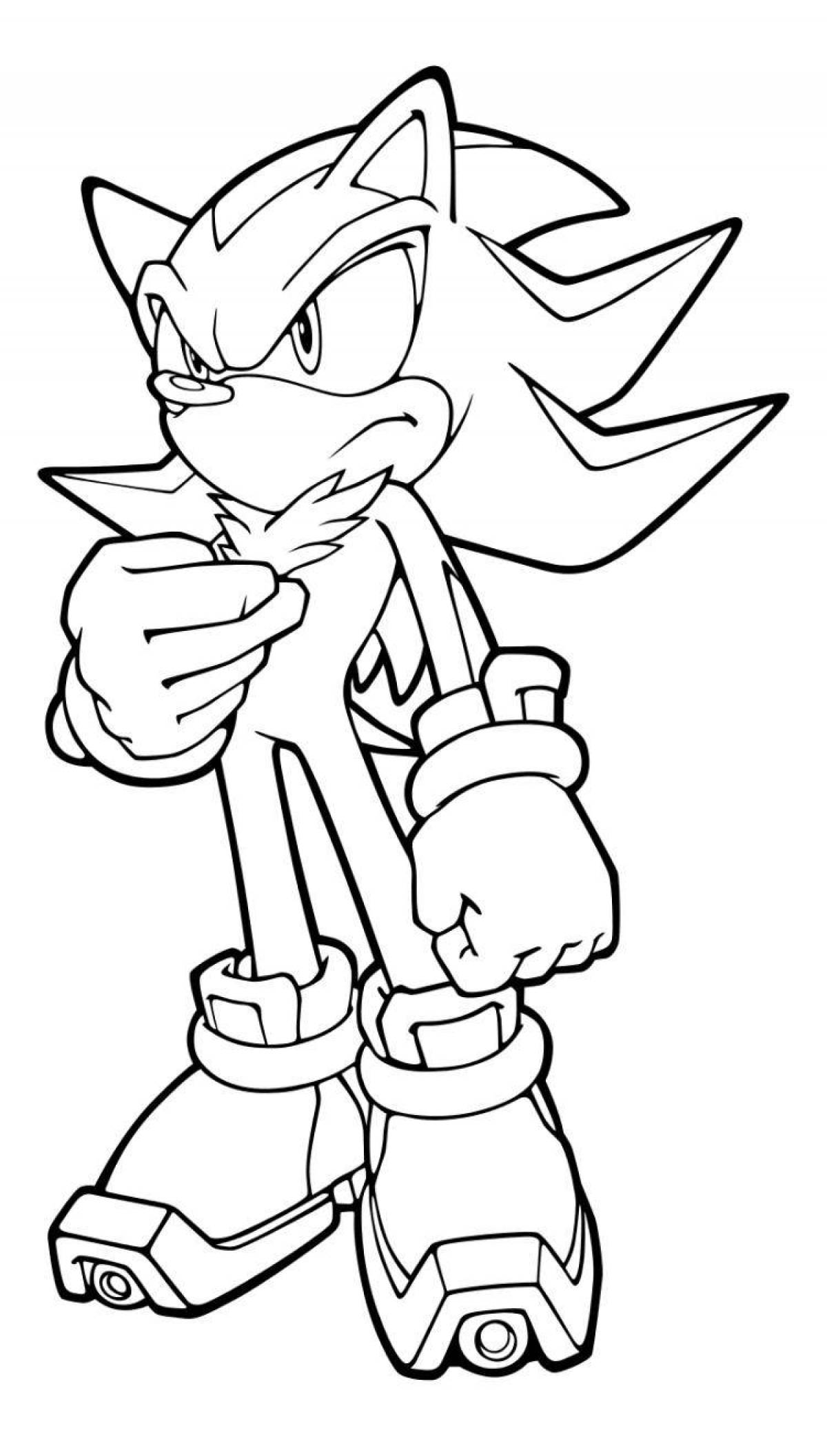 Playful coloring black sonic