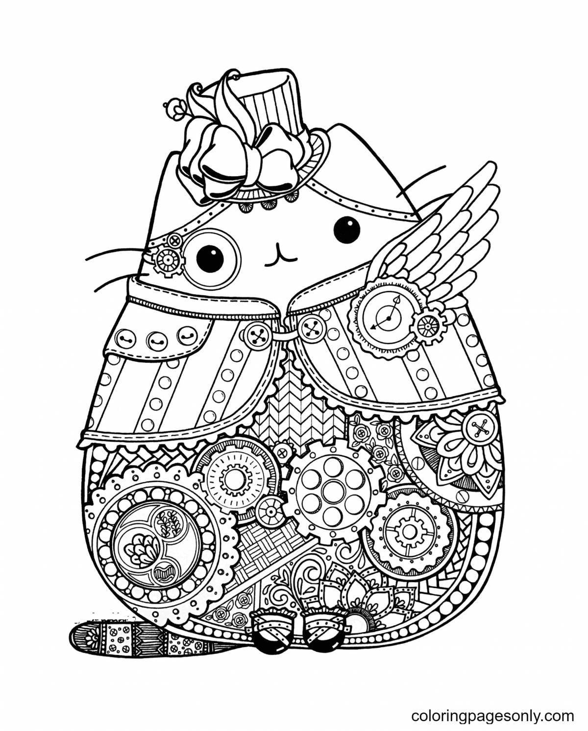 Glitter fur seals coloring page