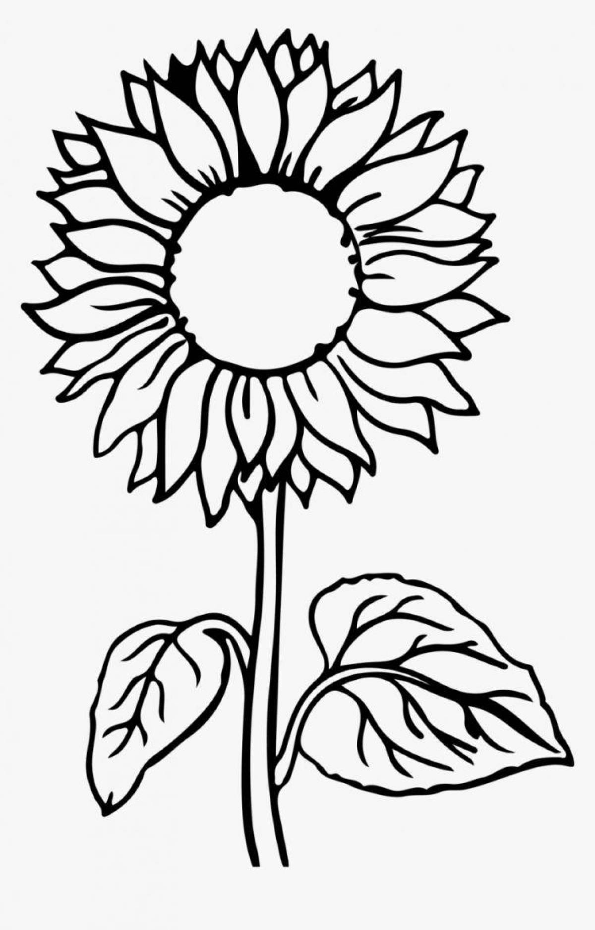 Incredible sunflowers coloring book for kids