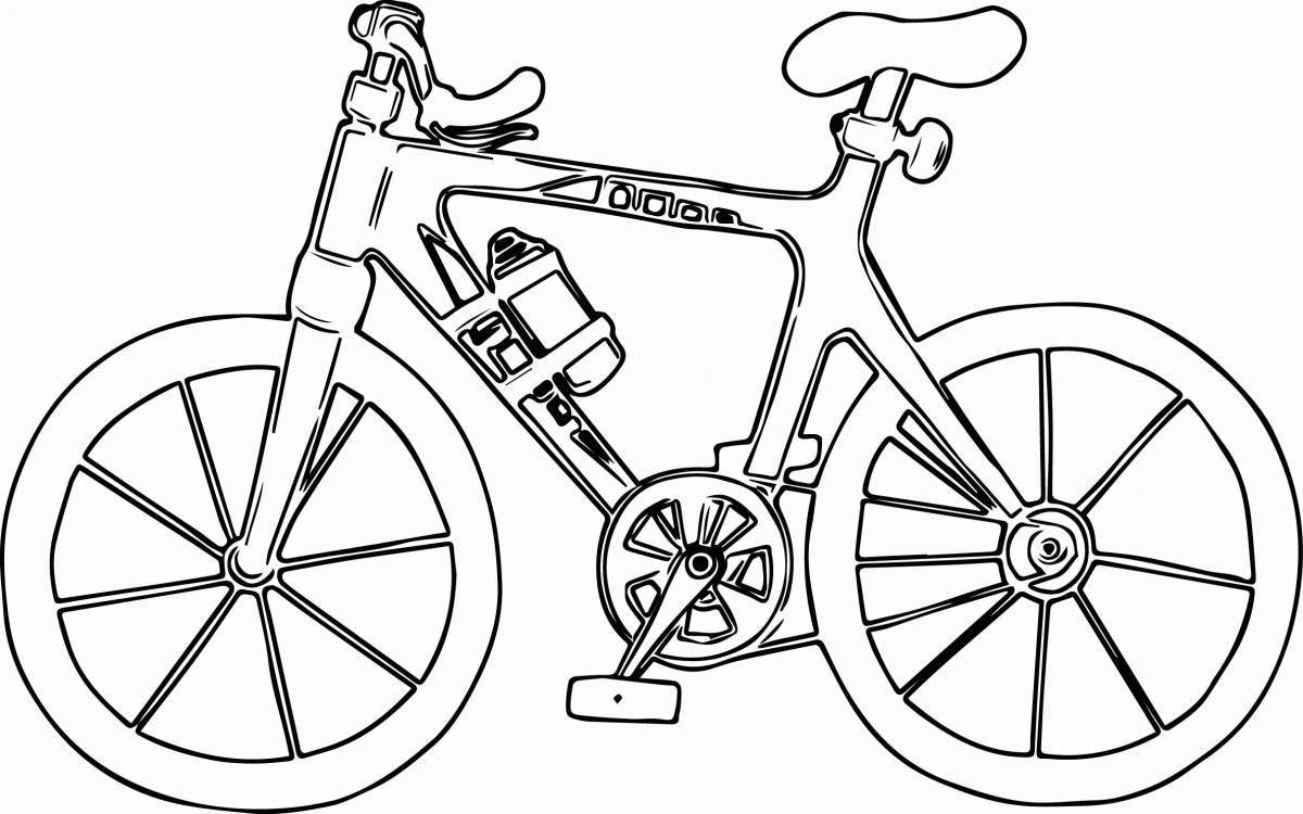 Красочная раскраска велосипедов для детей