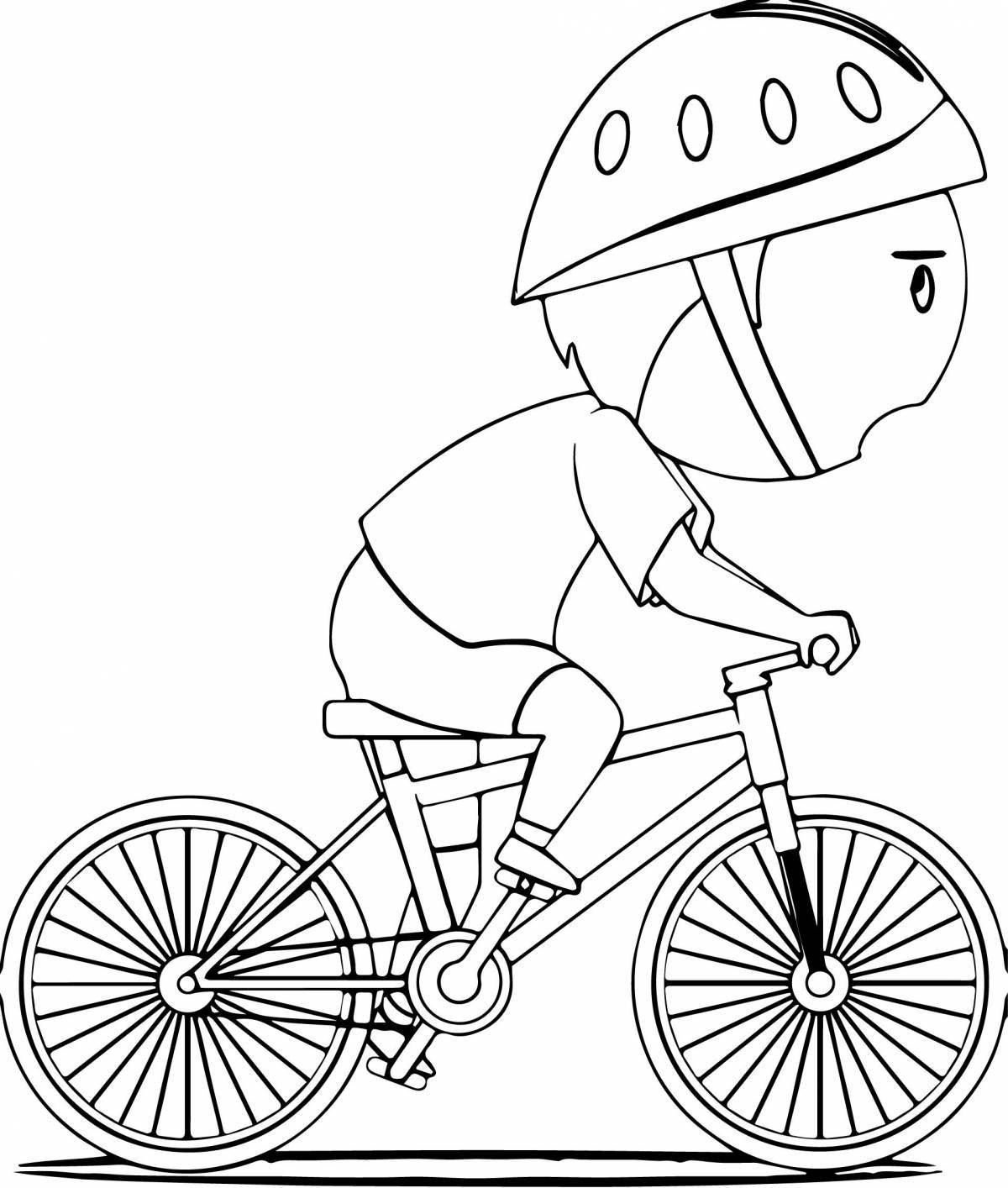 Забавная раскраска велосипедов для детей