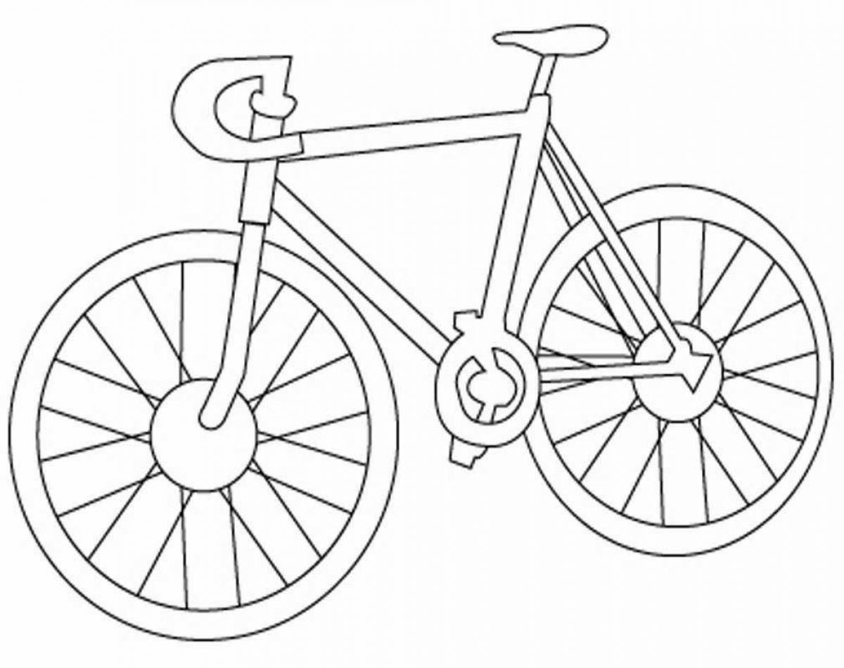 Creative bicycle coloring for kids
