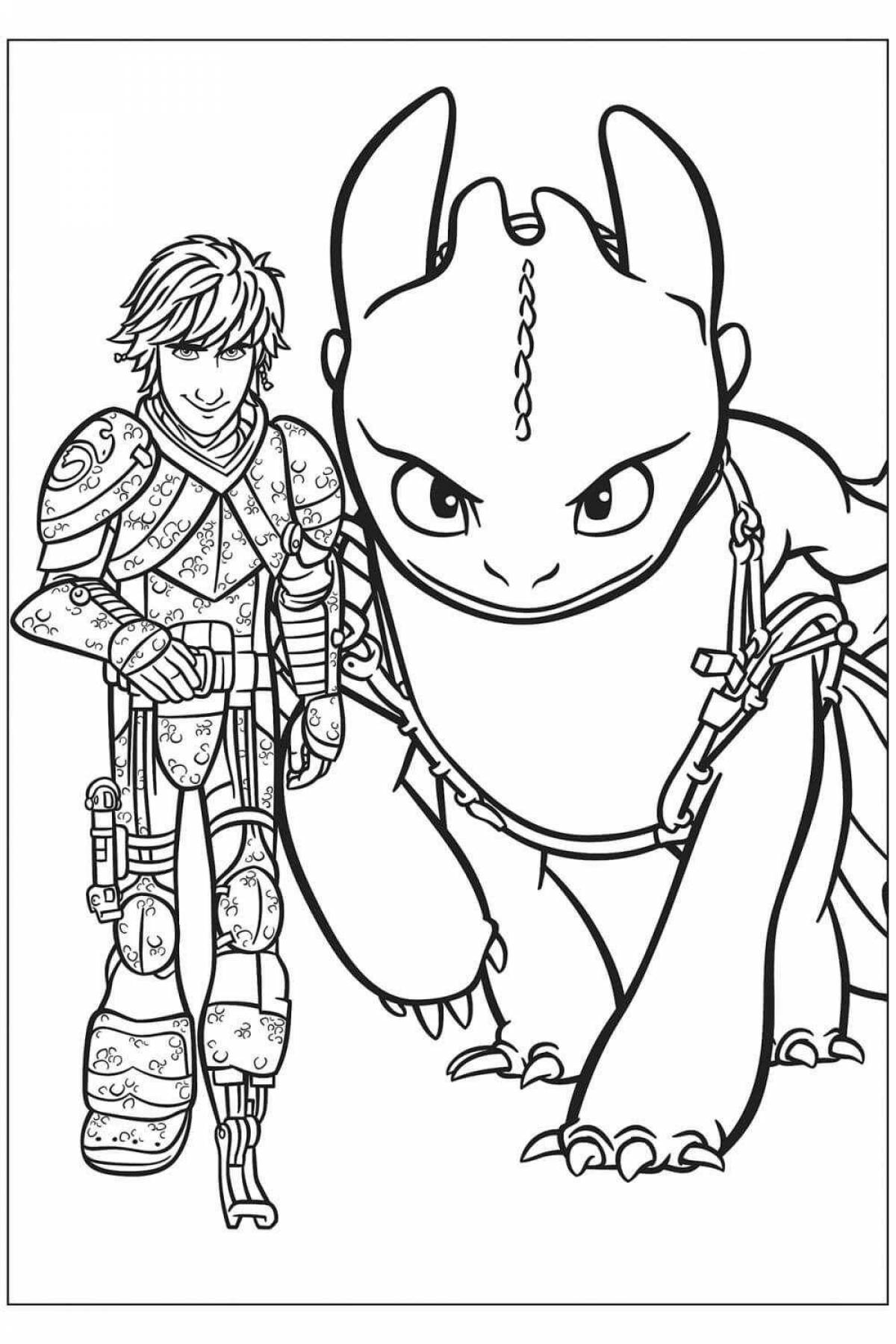 How to train your dragon 3 flawless coloring book