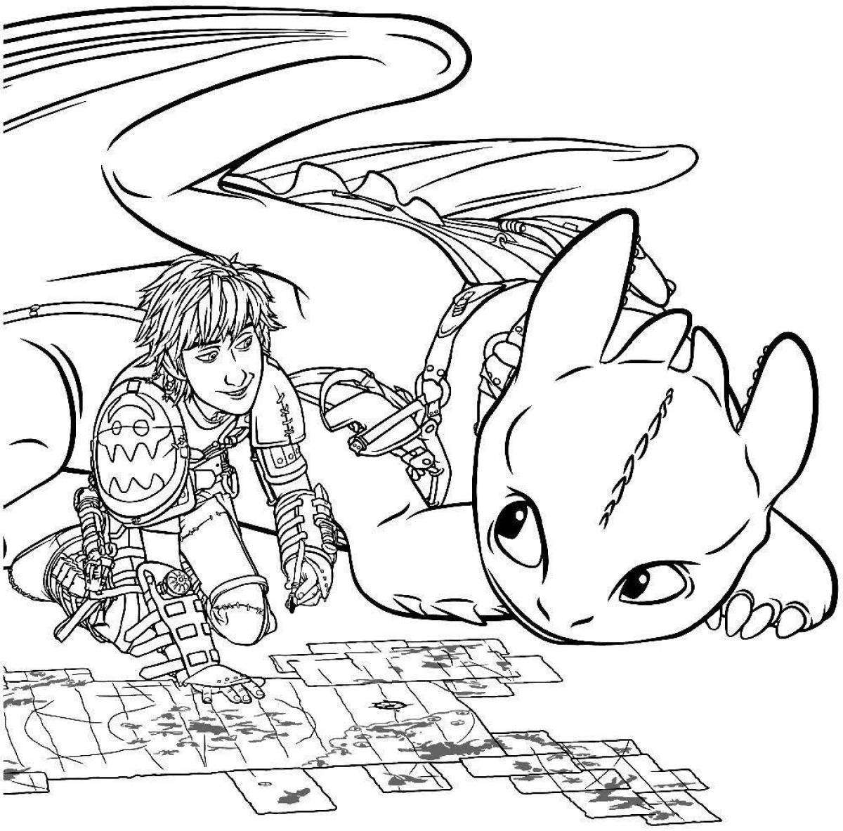 Perfect how to train your dragon 3 coloring book