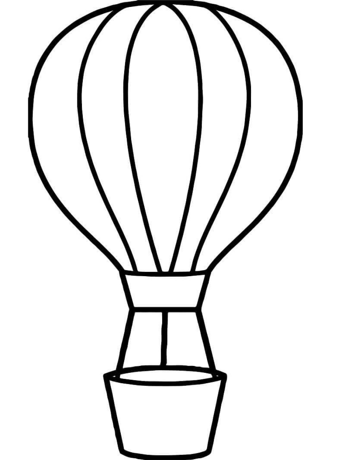 Раскраска игривый воздушный шар с корзиной