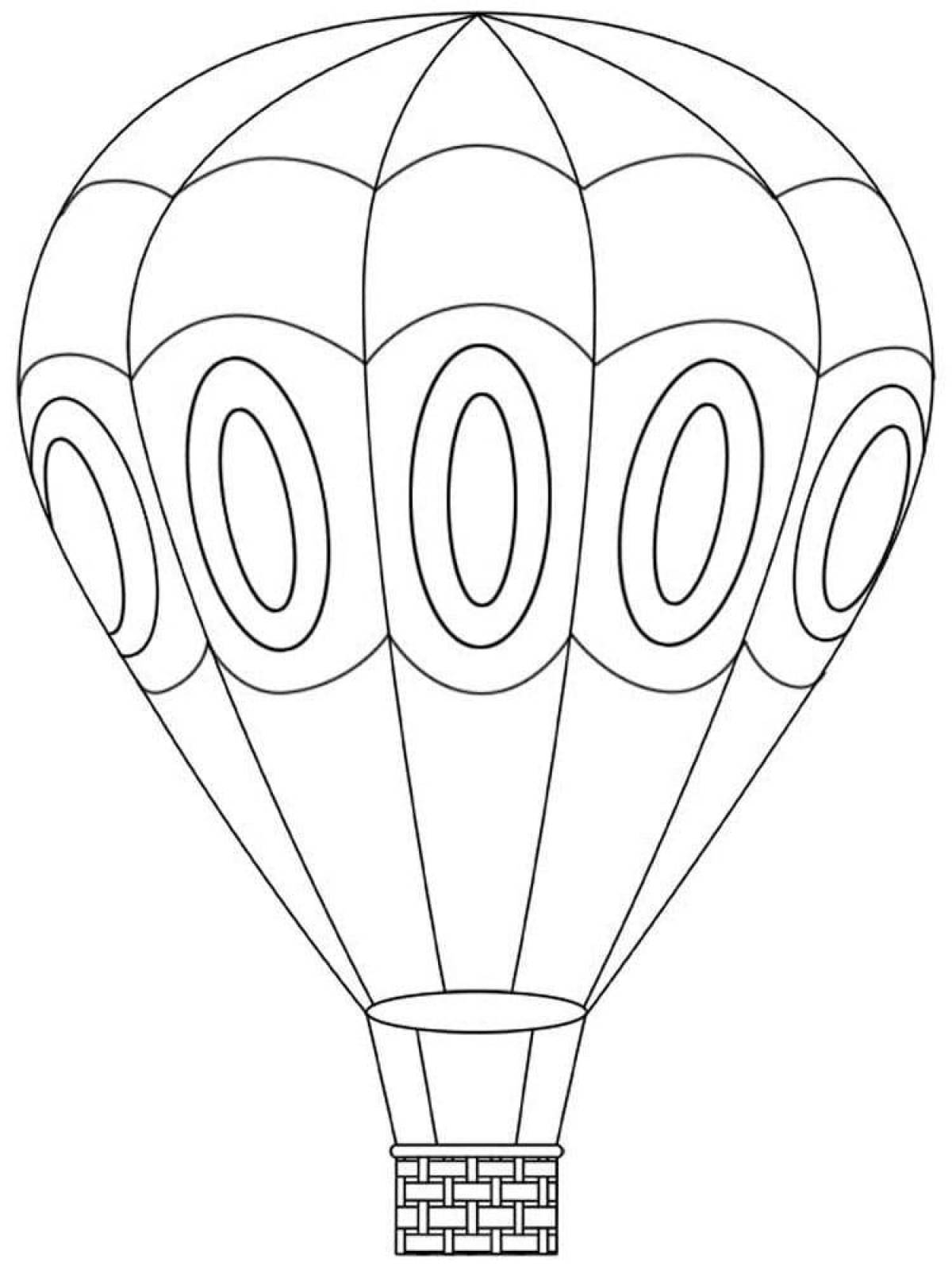 Coloring balloon with a basket