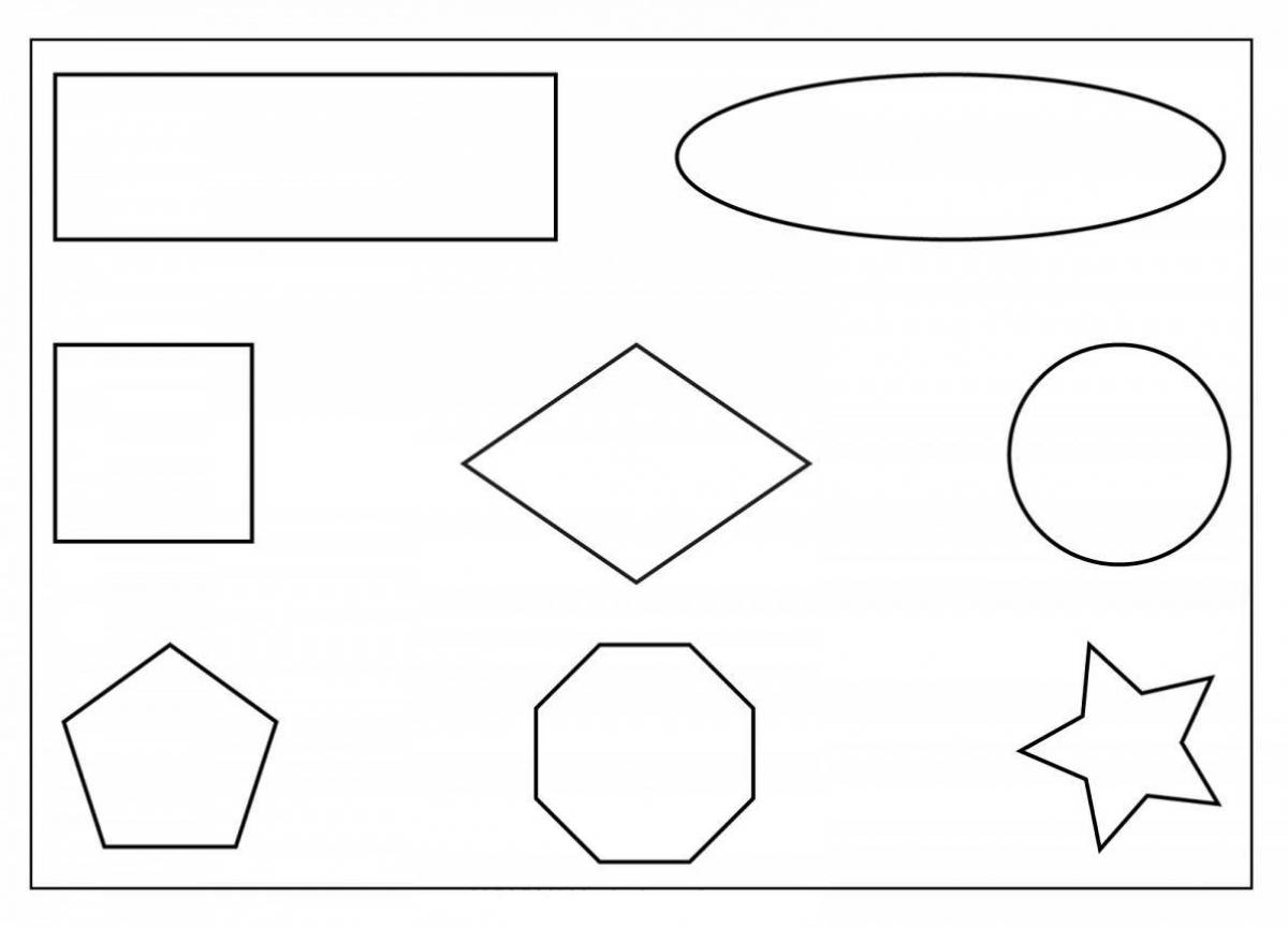 Interesting geometric coloring page for kids