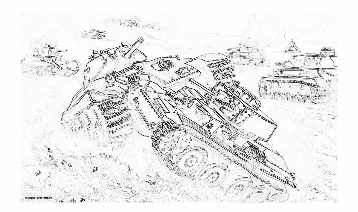 Dramatic battle of Stalingrad coloring book for children