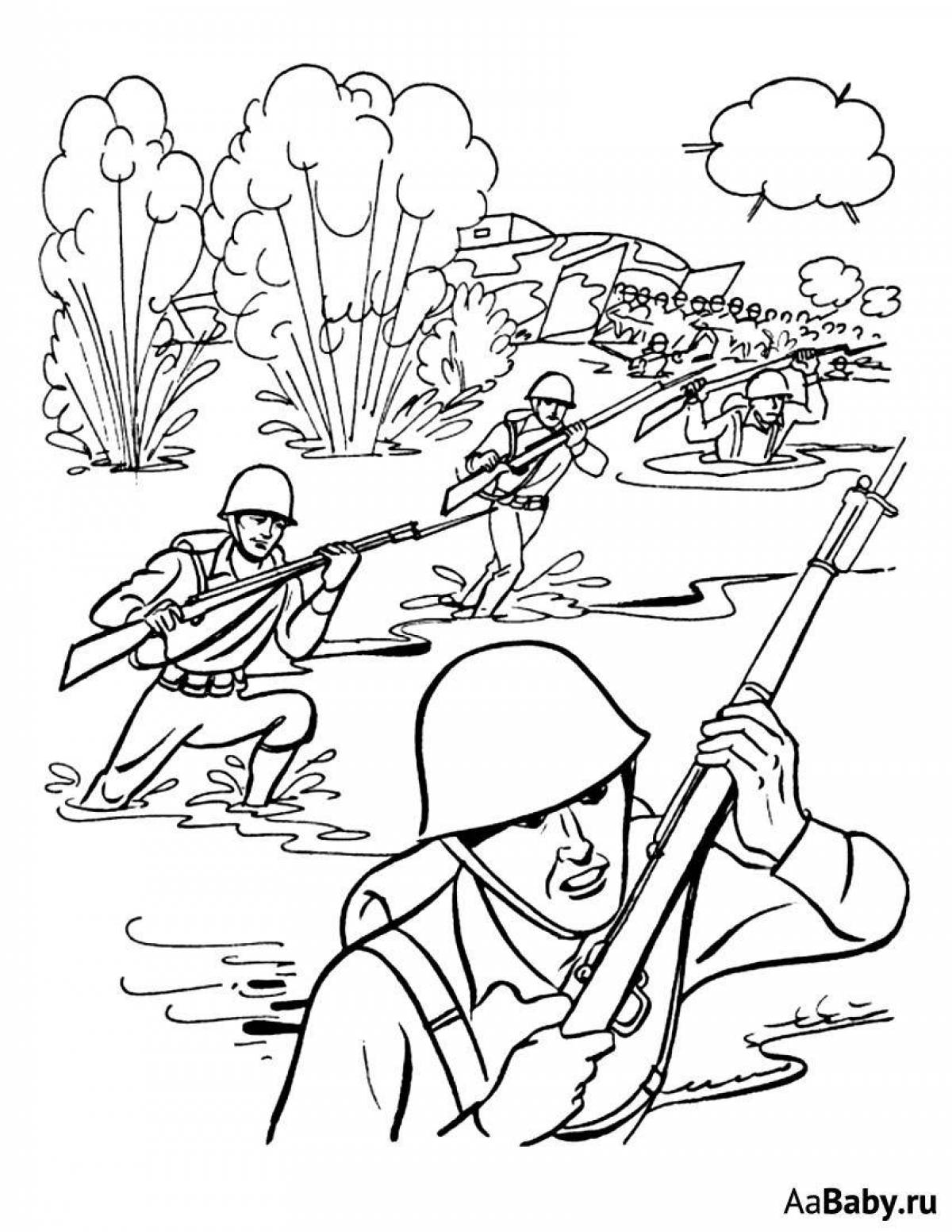 Merry Stalingrad battle coloring book for kids
