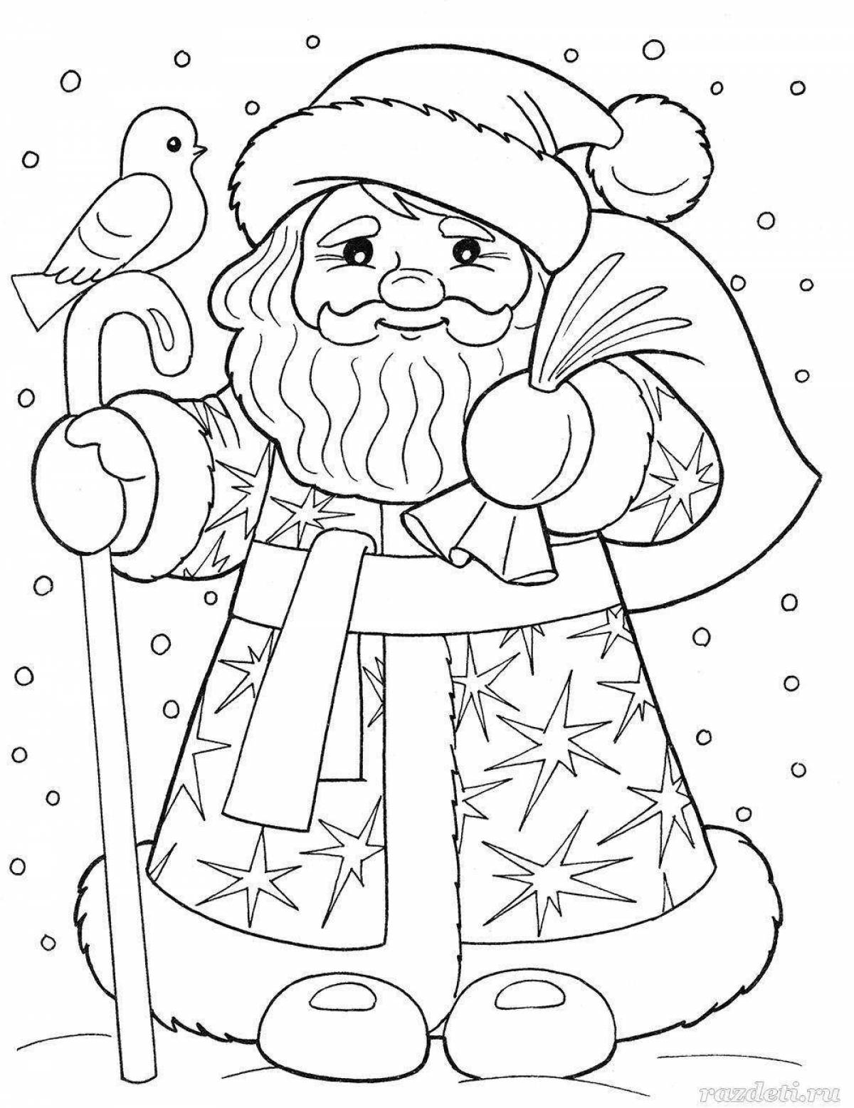 Animated coloring santa claus for kids