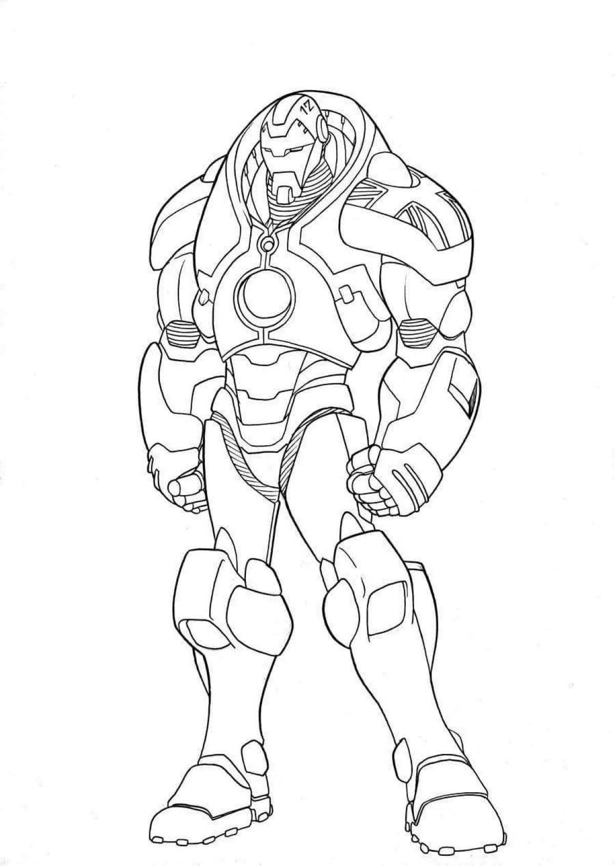 Amazing iron man coloring book for kids