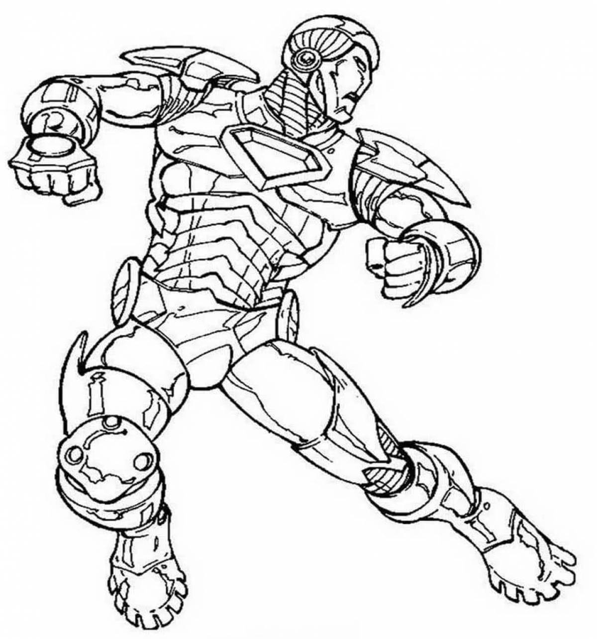 Adorable iron man coloring book for kids