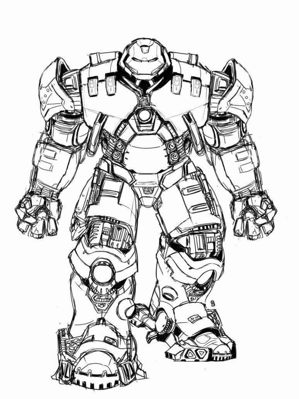 Dazzling iron man coloring pages for kids