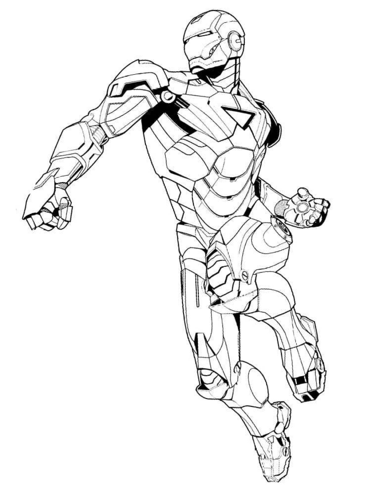Раскраска Супергерои Железный человек