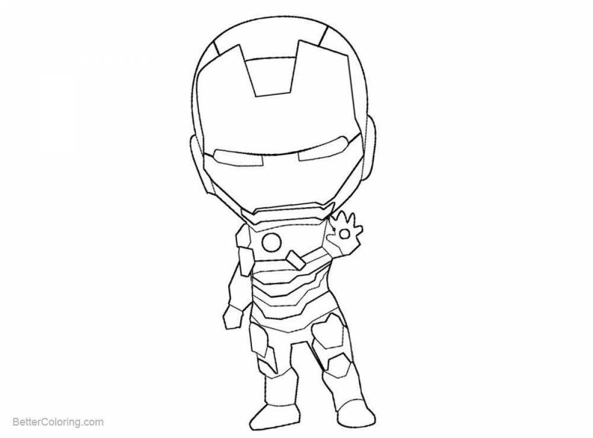 Impressive iron man coloring book for kids