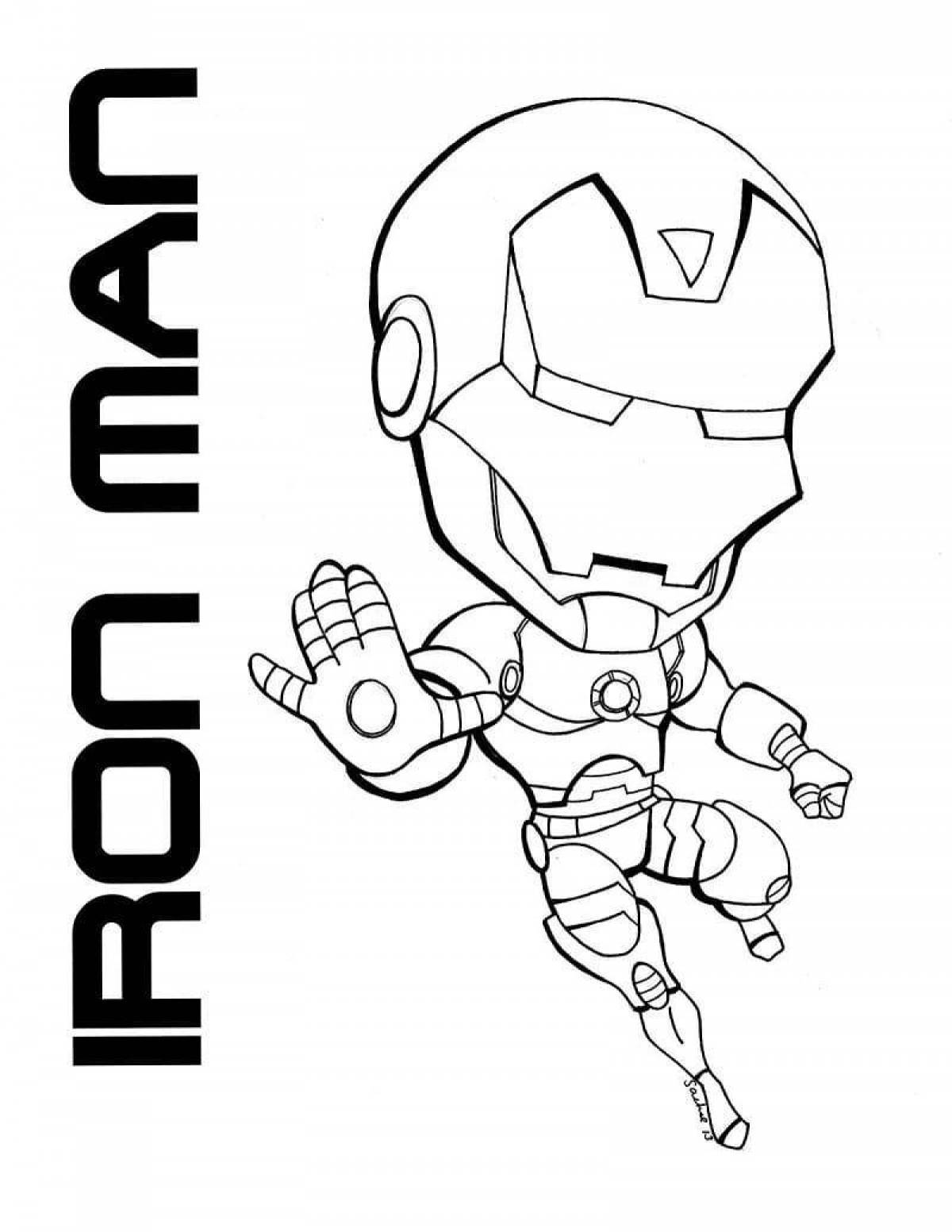 Great iron man coloring book for kids