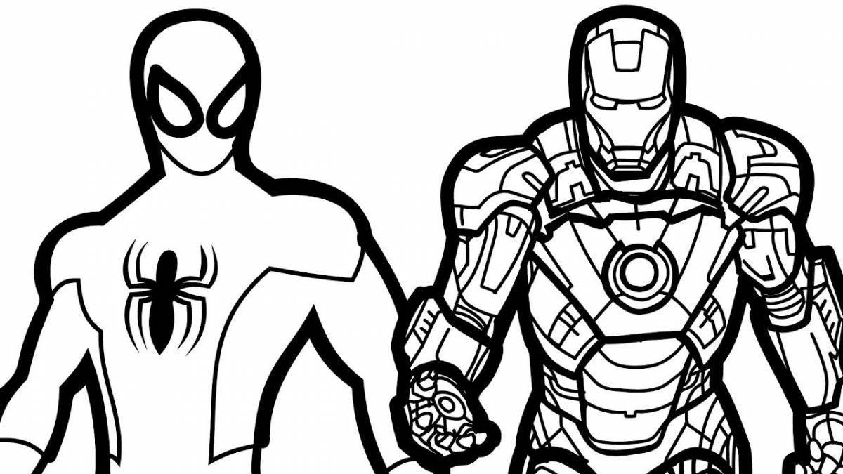 Exquisite iron man coloring book for kids