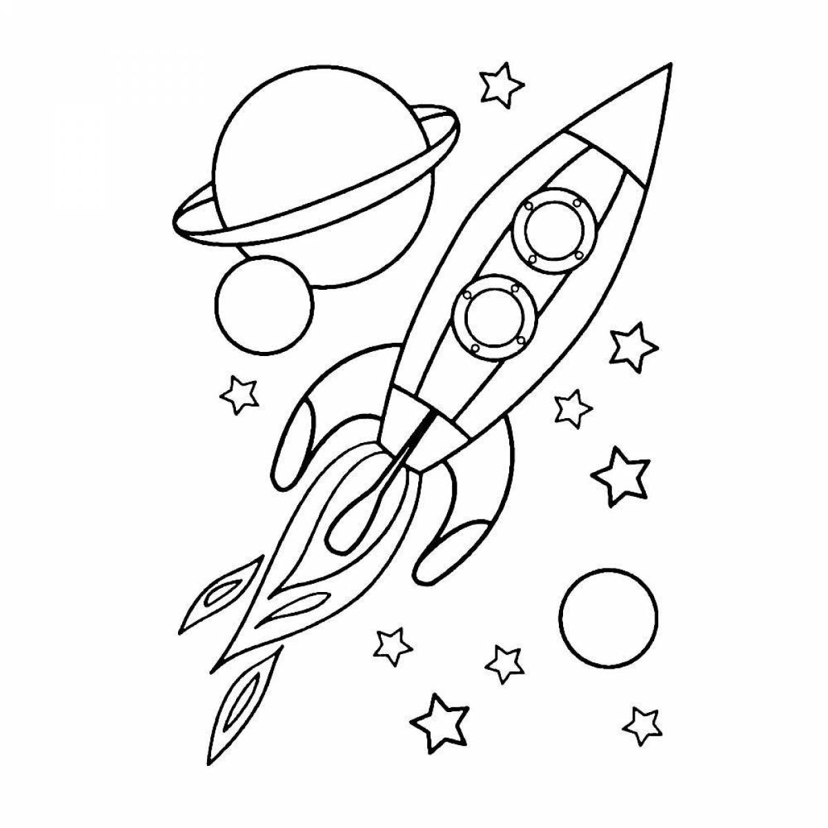 Fantastic space coloring book for 6-7 year olds