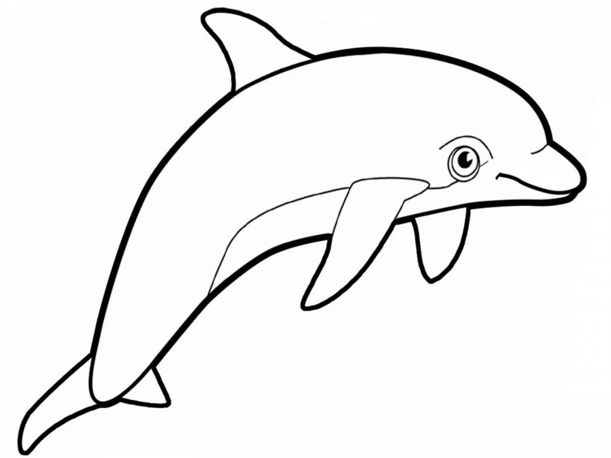 Великолепная раскраска дельфин