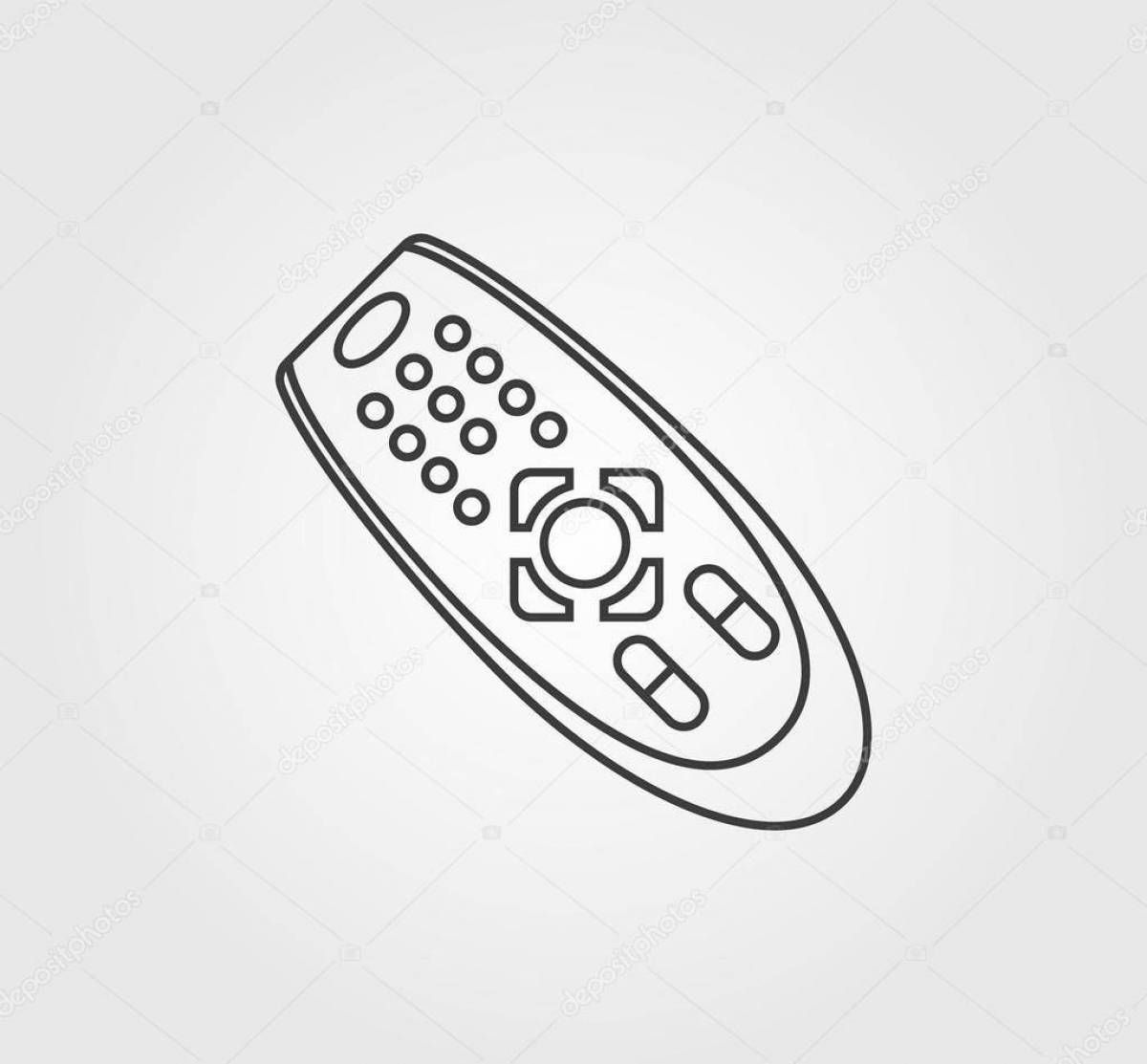 Playful remote control coloring page