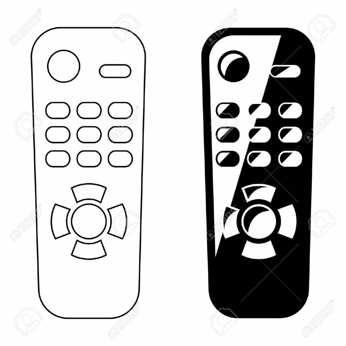 Radiant remote controller coloring page