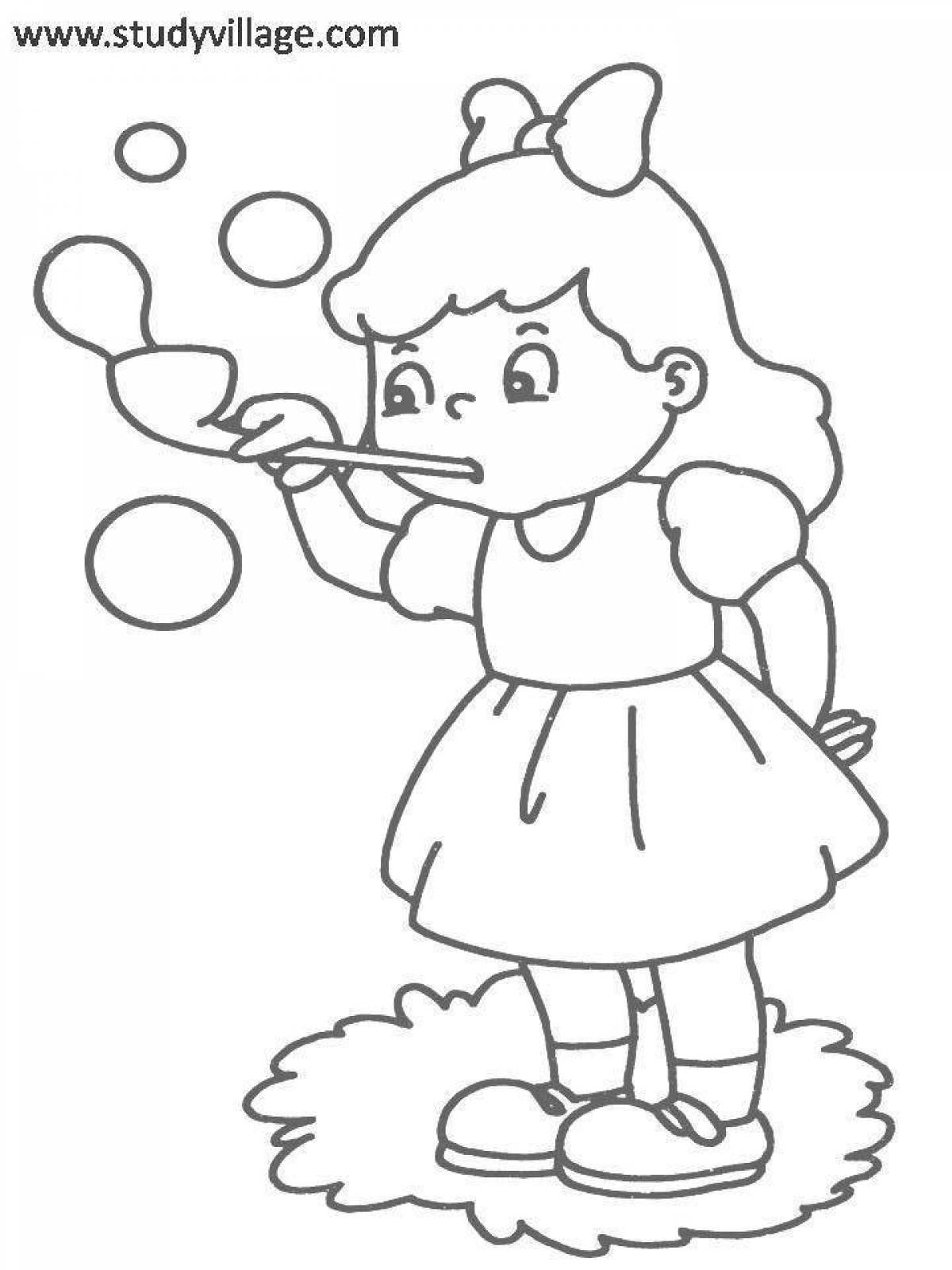 Charming game time coloring page