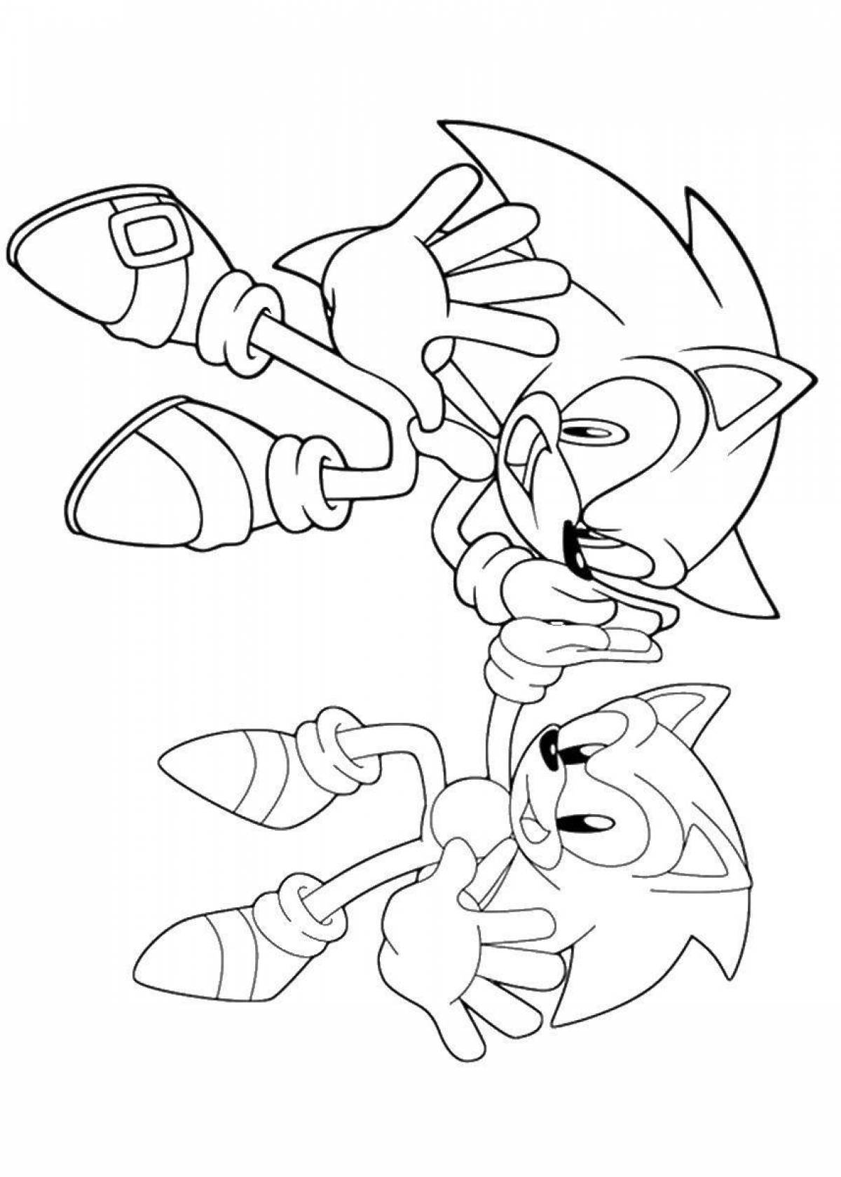 Colorful coloring sonic 2