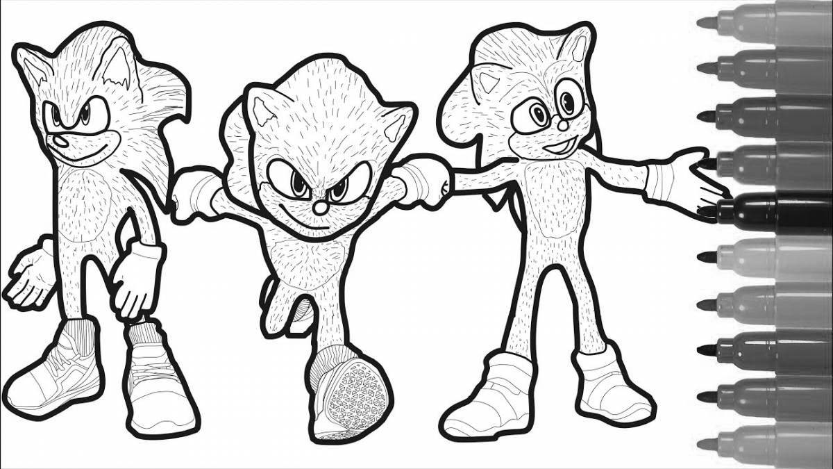 Sonic 2 incredible coloring book