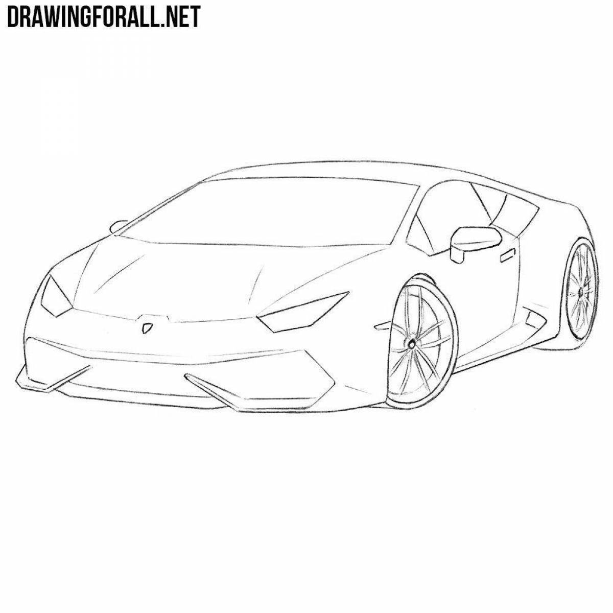 Lamborghini huracan shiny coloring