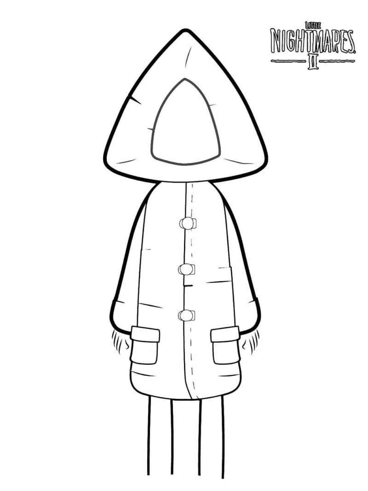 Playful little nightmares coloring page