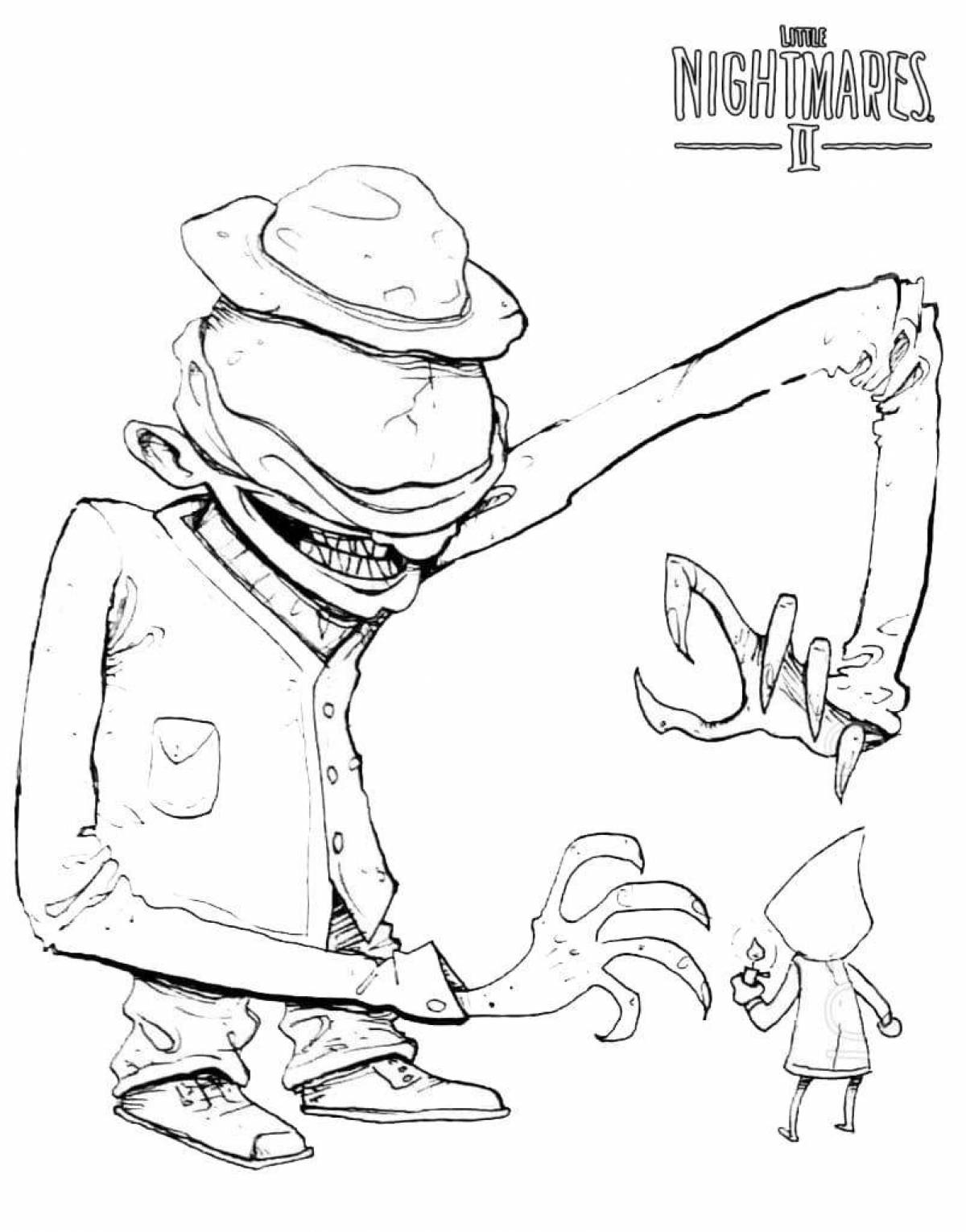 Dazzling little nightmares coloring page