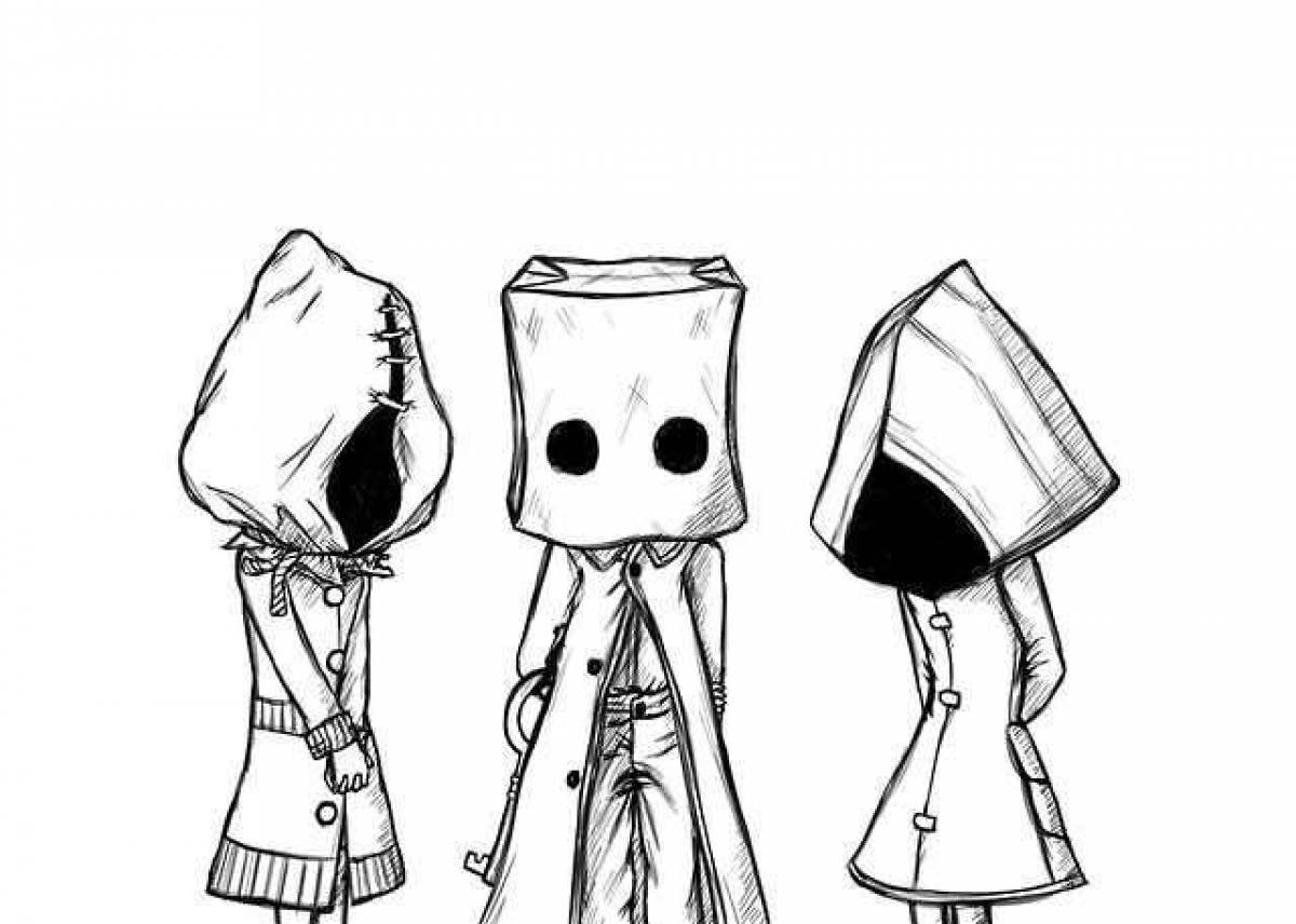 Cute little nightmares coloring page