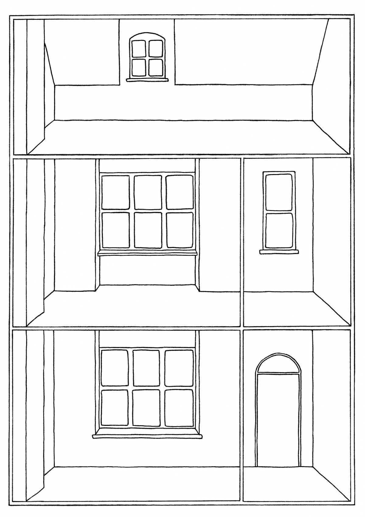 Coloring page adorable dollhouse