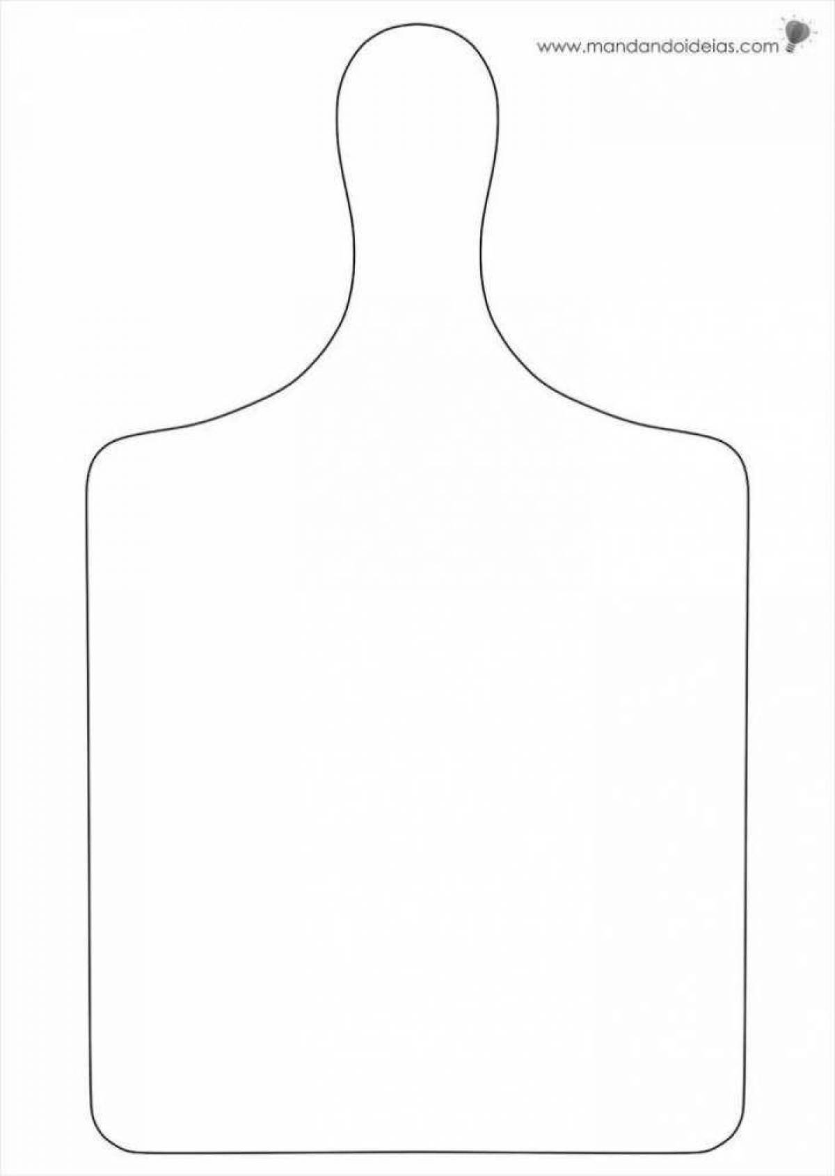 Animated cutting board coloring page