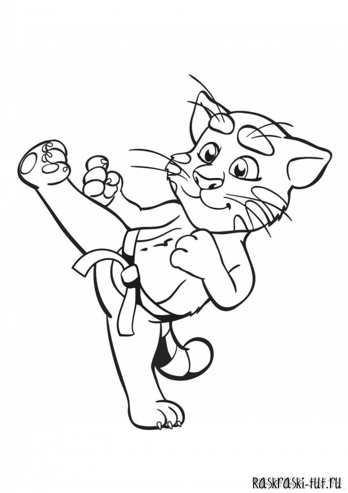 Coloring book sparkling cat angela