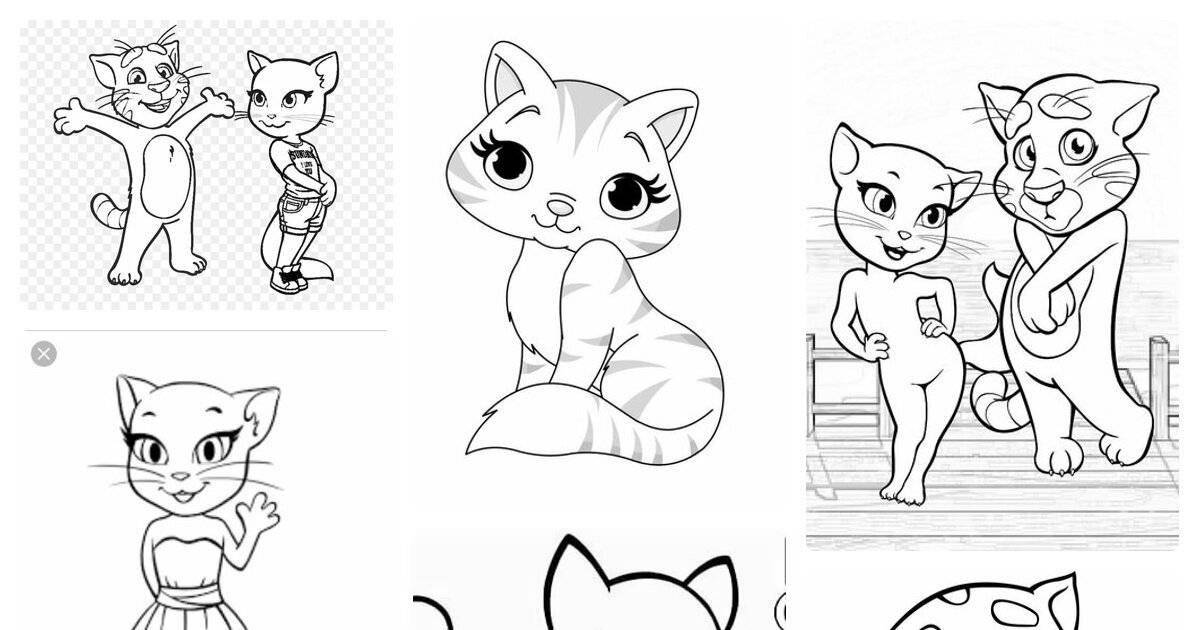 Coloring page amazing cat angela
