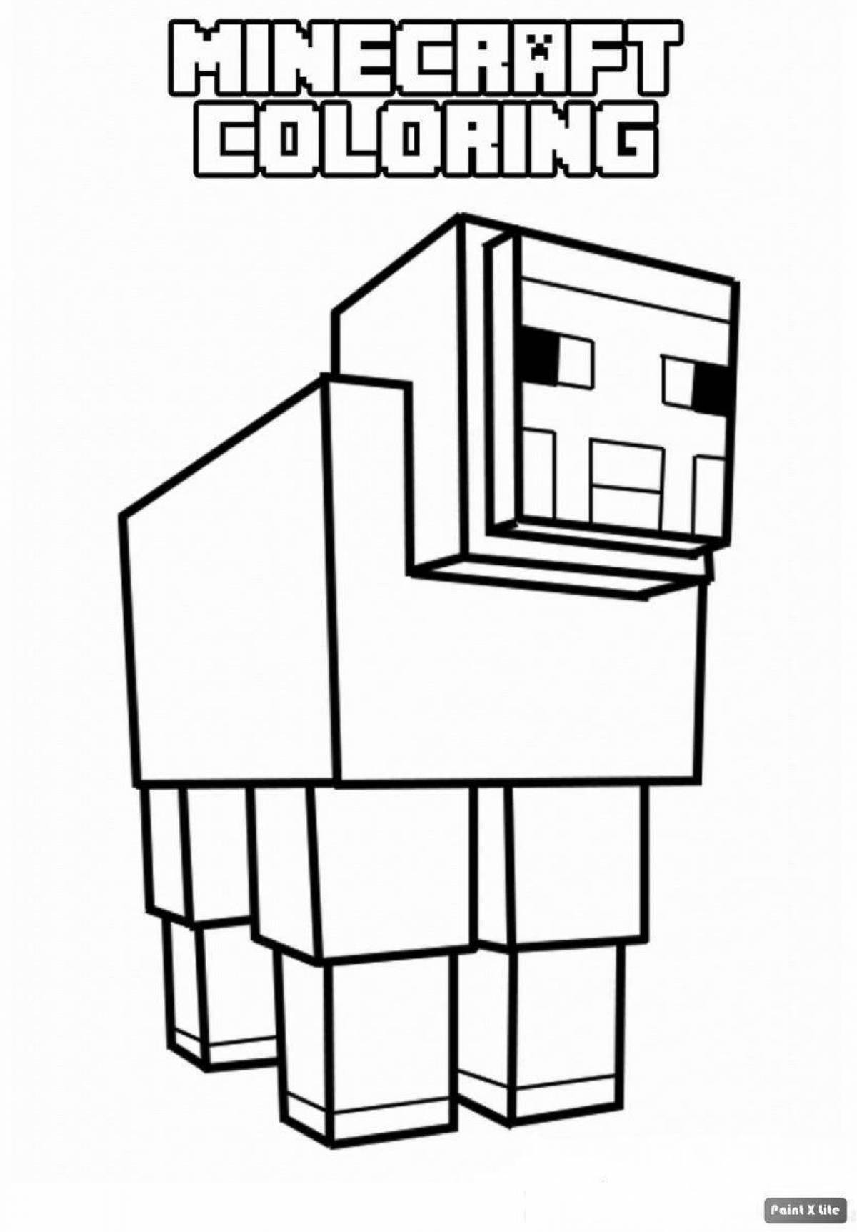 Coloring minecraft resident coloring page