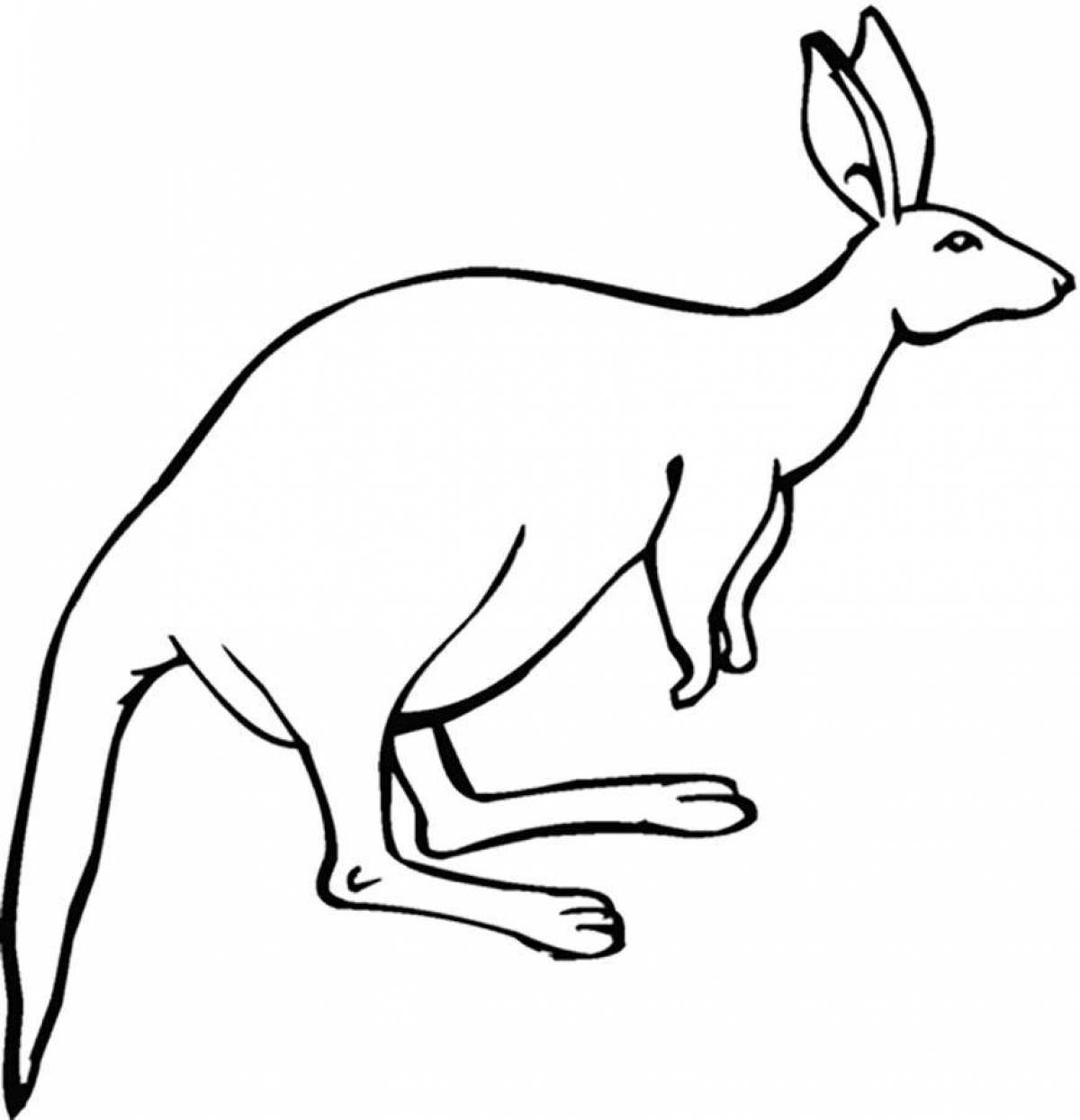 Выдающаяся раскраска кенгуру для детей