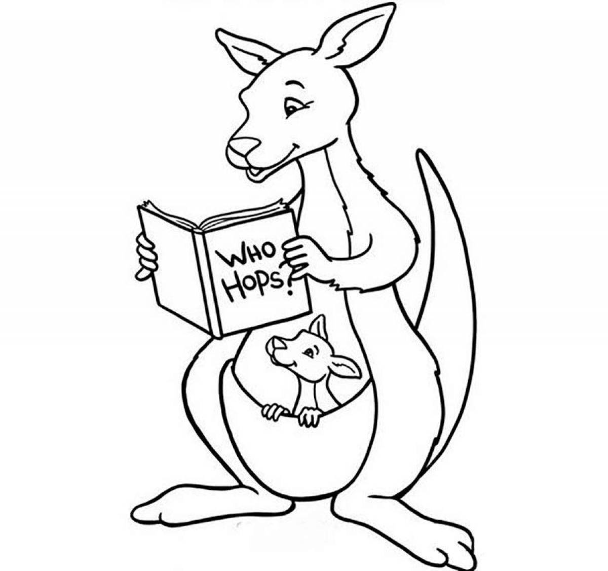 Awesome kangaroo coloring pages for kids