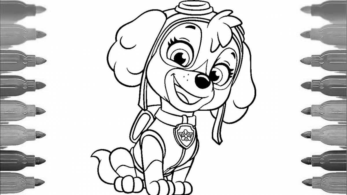 Cute mega puppies paw patrol coloring pages