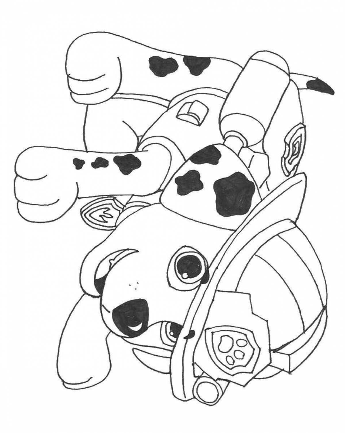 Coloring book fabulous mega puppies paw patrol